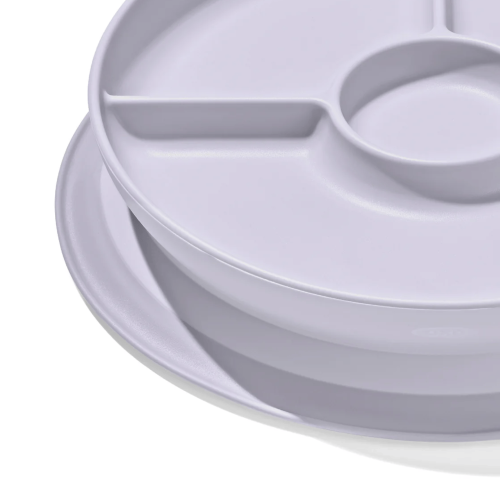 Stick & Stay Divided Plate - OXO TOT (Lilac)