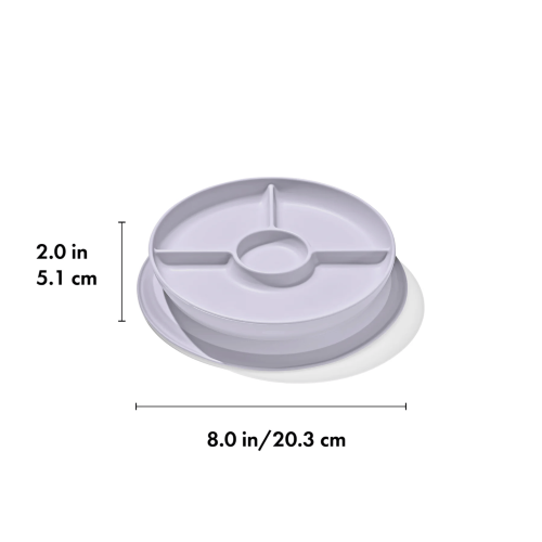 Stick & Stay Divided Plate - OXO TOT (Lilac)