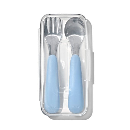 On-The-Go Fork And Spoon Set - OXO TOT (Blossom)