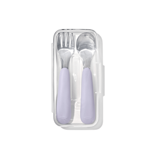 On-The-Go Fork And Spoon Set - OXO TOT (Lilac)