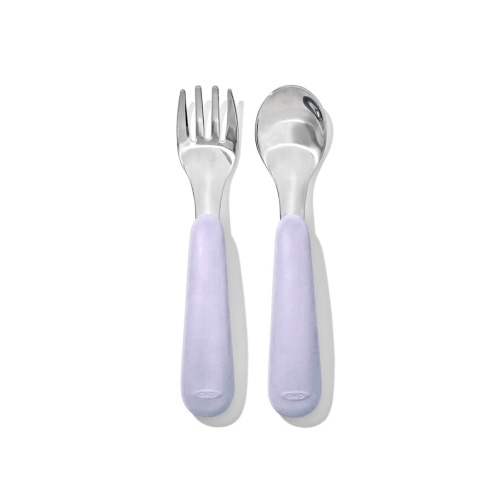 On-The-Go Fork And Spoon Set - OXO TOT (Lilac)