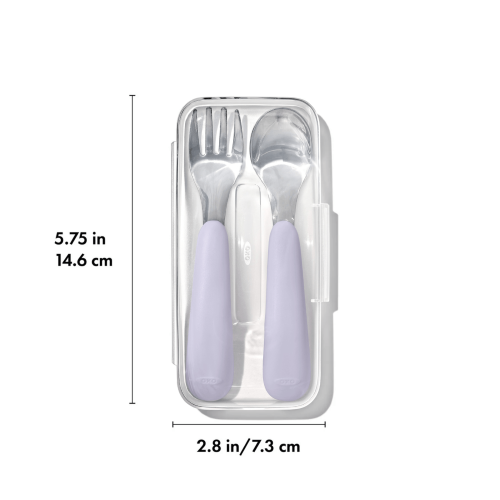 On-The-Go Fork And Spoon Set - OXO TOT (Lilac)