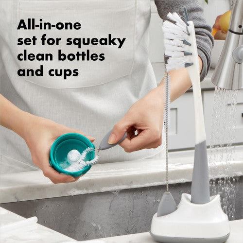 Water Bottle & Straw Cup Cleaning Set - OXO TOT (Pebble)