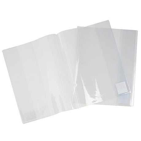 Clear book sleeves pack of 5 for scrapbook memory preservation, made from durable PVC for protection and visibility.