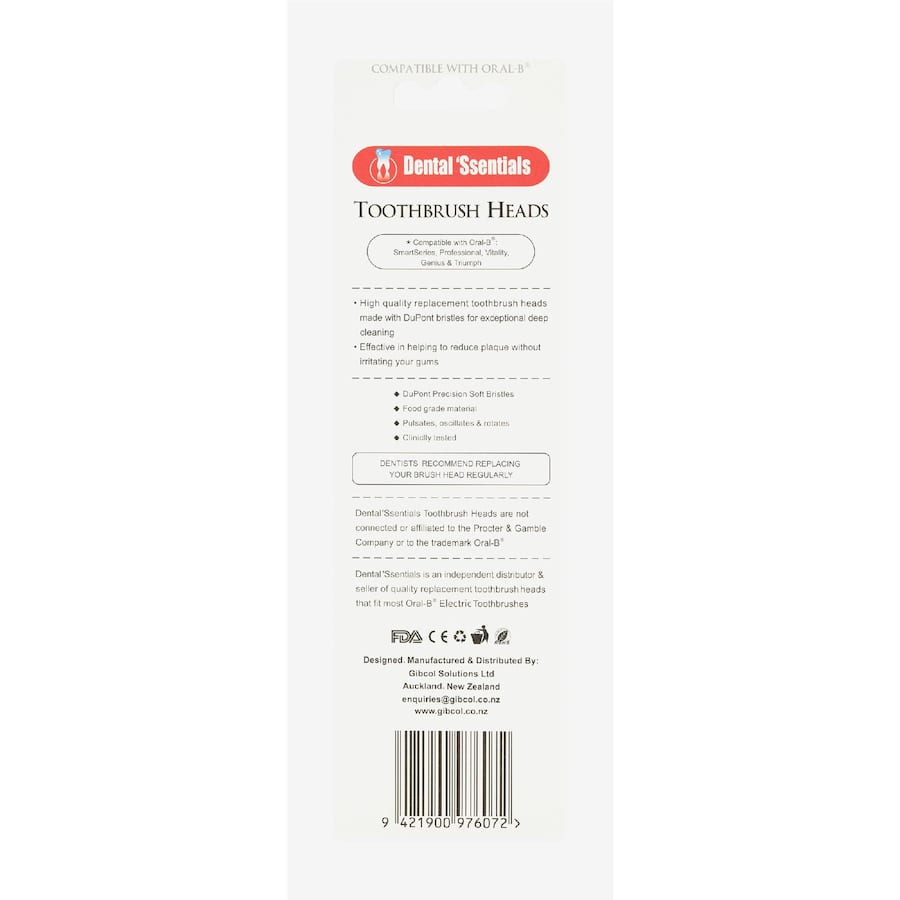 Dental 'Ssentials Toothbrush Heads 4ea