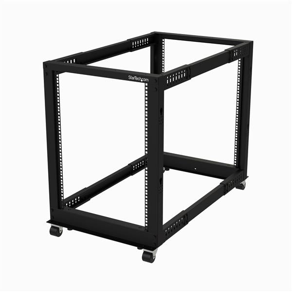 15U Open Frame Rack - 4 Post - 22-40" Adjustable Depth