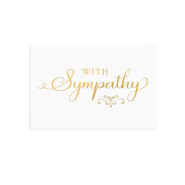Gold Foil Card & Envelope With Sympathy Pack 25
