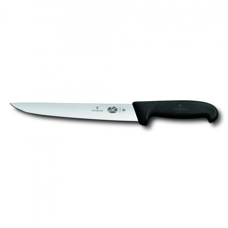 Victorinox Sticking Knife Straight Back Blade Fibrox 20cm | Black