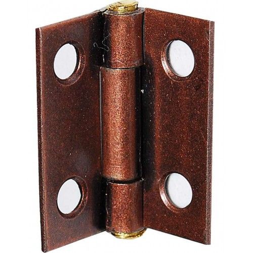 Durable 25mm narrow butt hinge in Florentine bronze finish with fixed brass pin for secure and smooth operation.