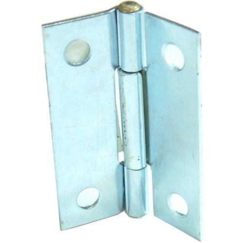 50mm butt hinge for doors and cabinets, featuring a zinc-plated finish and fixed brass pin for durability and security.