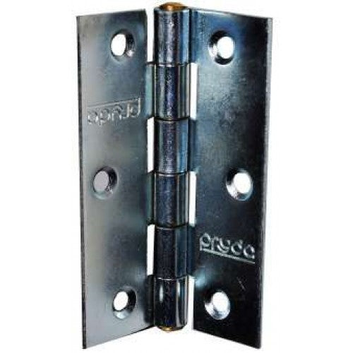 Durable 65mm butt hinge with brass pin, zinc-plated finish for rust protection, ideal for residential and commercial doors.