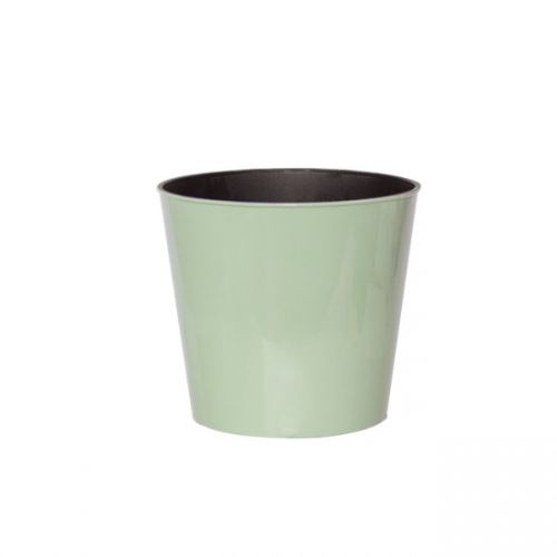 Florist - Plastics - Gloss Pot Round Soft Green (5001015GLG)
