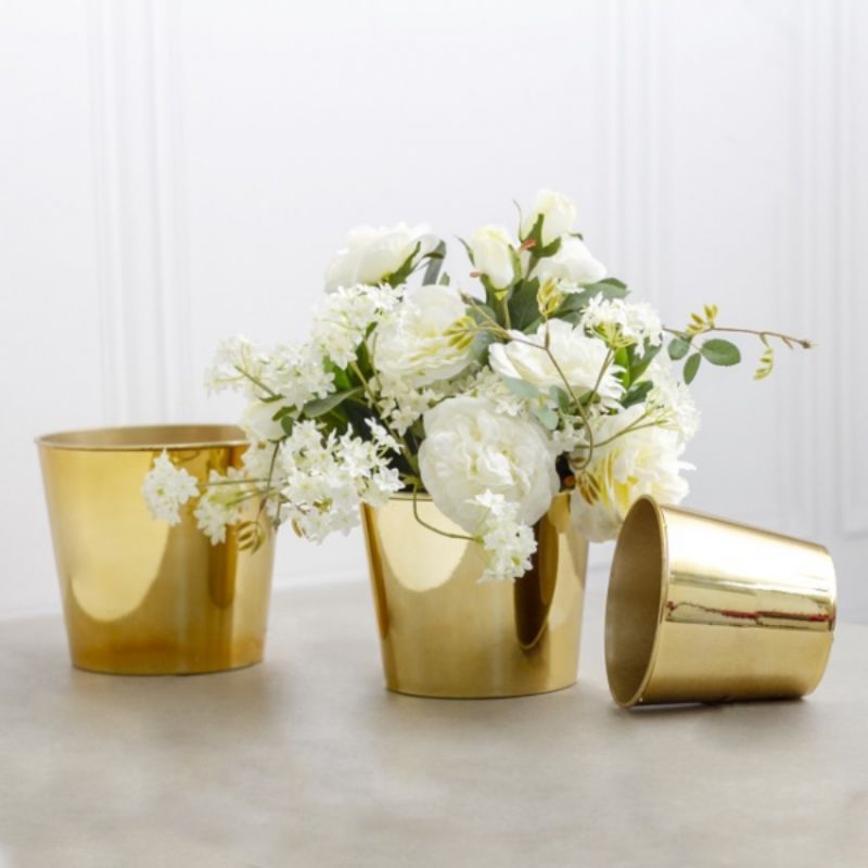Planter pot - Chrome Pot Round Gold