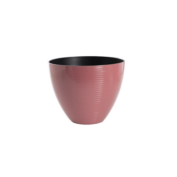 Vase /Planter - Flora Stripe Pot Round Terracotta Rose
