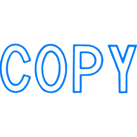Xstamper Cx-Bn 1006 Copy Blue pre-inked stamp for high-volume use, delivering up to 1 million clear impressions.