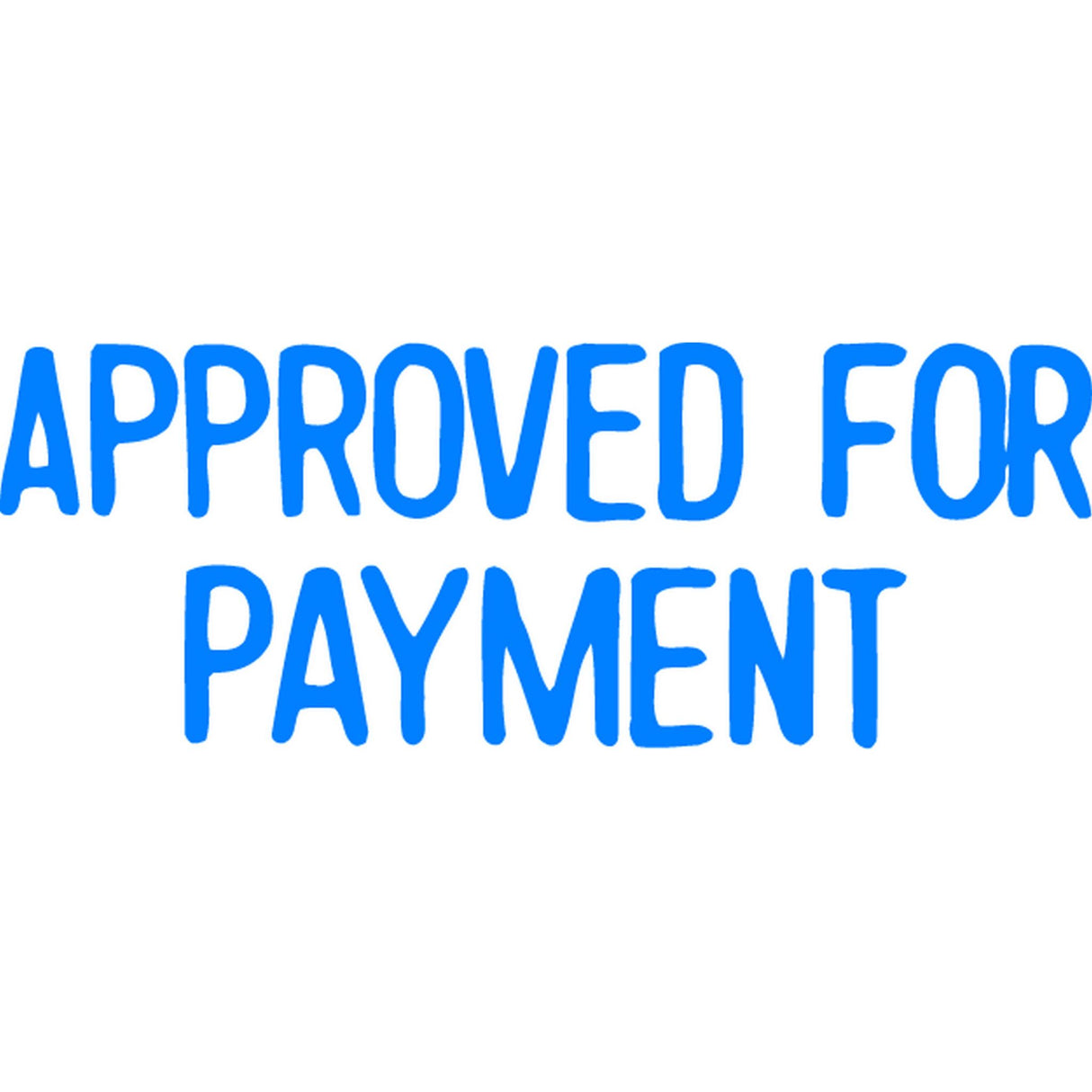 Xstamper Cx-Bn 1025 pre-inked stamp in blue for efficient payment approvals, delivers 100,000 crisp impressions before re-inking.