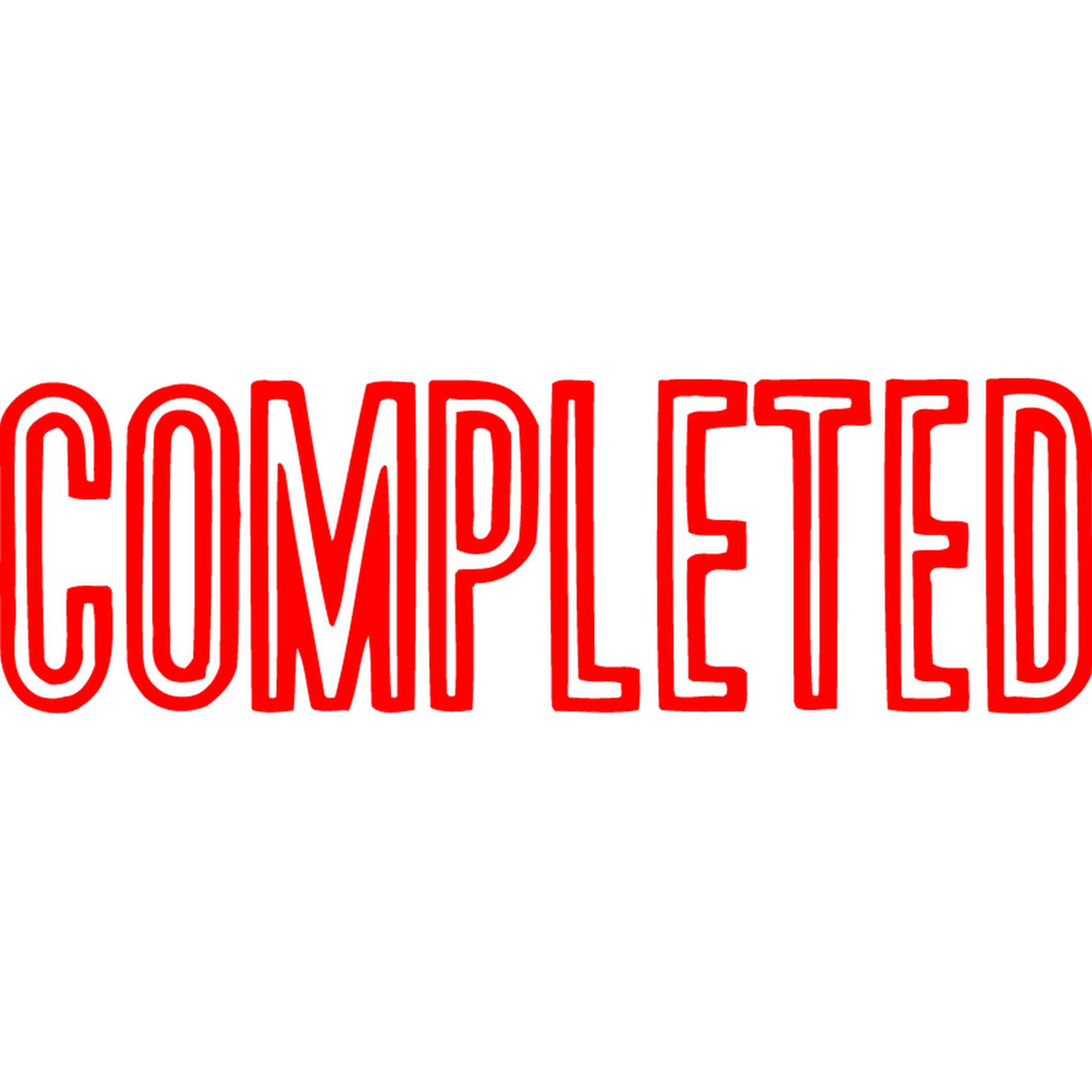 Xstamper Cx-Bn 1026 Completed Red pre-inked stamp offers 100,000 impressions, ideal for efficient documentation and clarity.