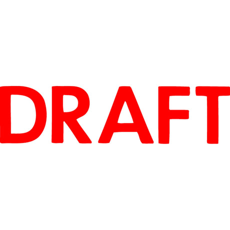 Xstamper Cx-Bn 1068 Draft Red pre-inked stamp, delivers up to 100,000 clear impressions with vibrant red ink.