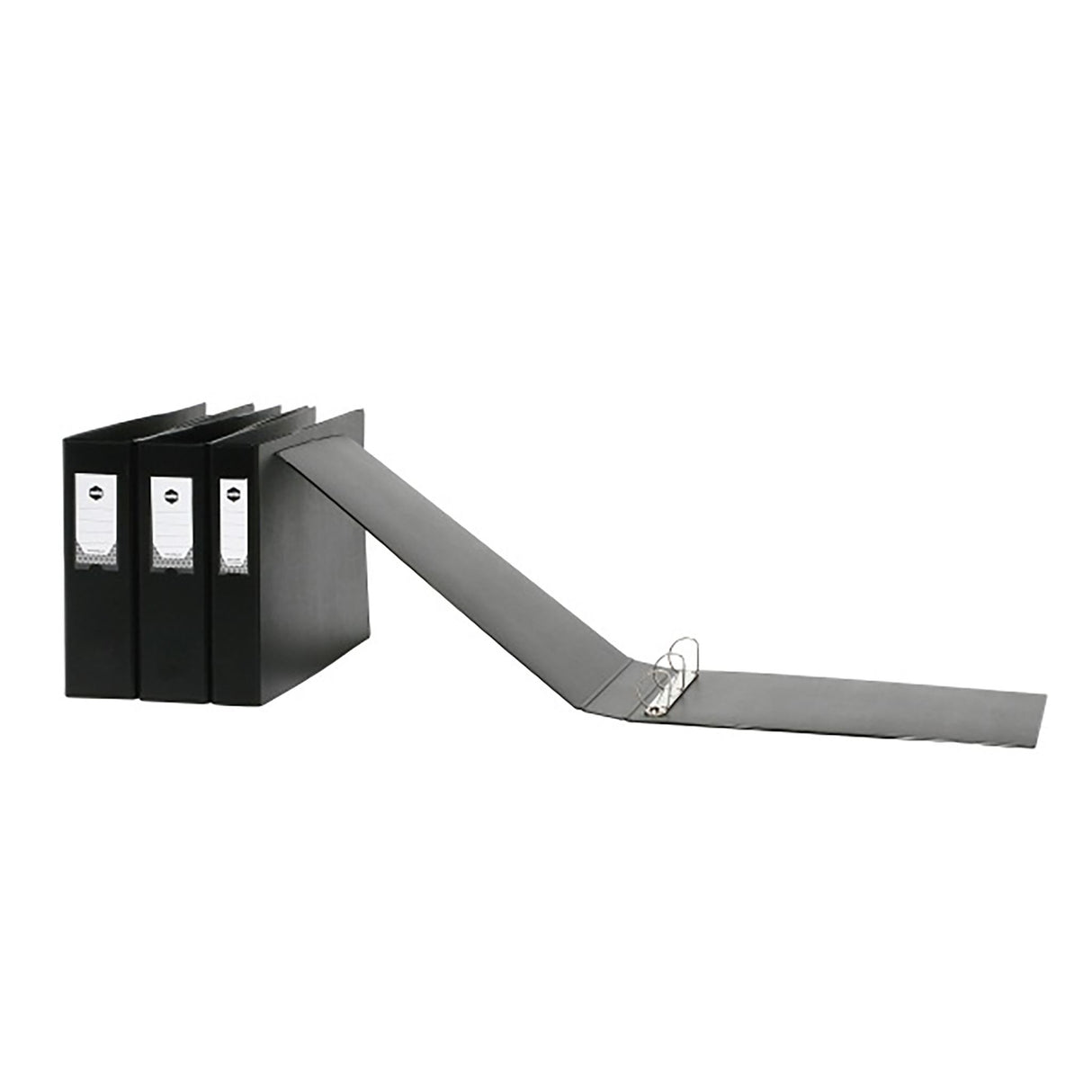 Marbig Deluxe A3 ring binder in sleek black, 38mm capacity, eco-friendly, features spine label holder for easy organization.