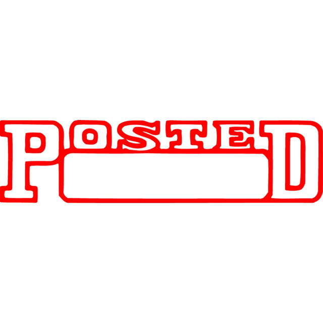 Xstamper Cx-Bn 1211 Posted Date Red stamp, pre-inked, creates 100,000 impressions, designed for clarity and durability.