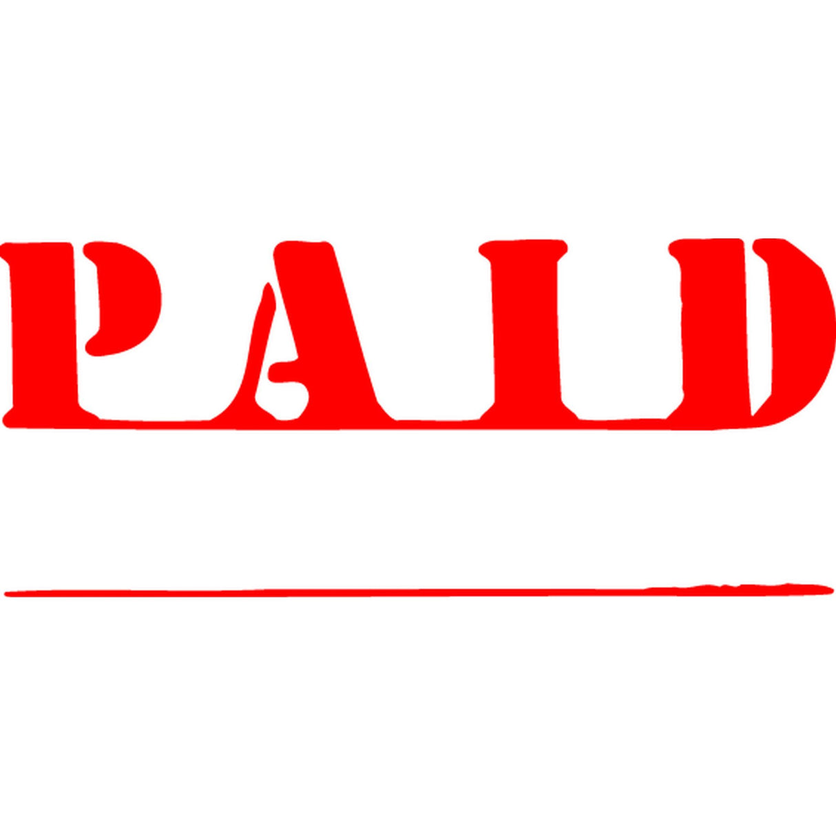 Xstamper Cx-Bn 1221 Paid Red stamp for marking invoices with up to 100,000 impressions and vibrant red ink.