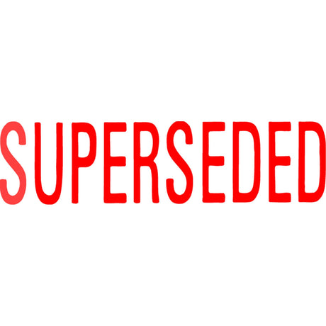 Xstamper Cx-Bn 1366 Superseded Red stamp with pre-inked mechanism for crisp impressions and durable design, ideal for offices.