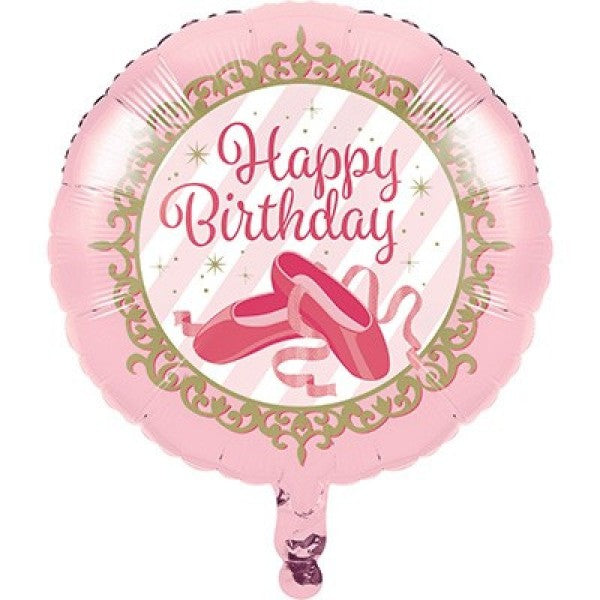 Colorful 45cm foil balloon featuring whimsical stars and 'Happy Birthday' text for festive celebrations.
