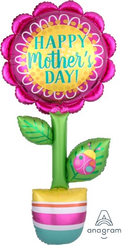 Giant multi-shape flower balloon for Mother's Day celebrations, colorful and cheerful design.