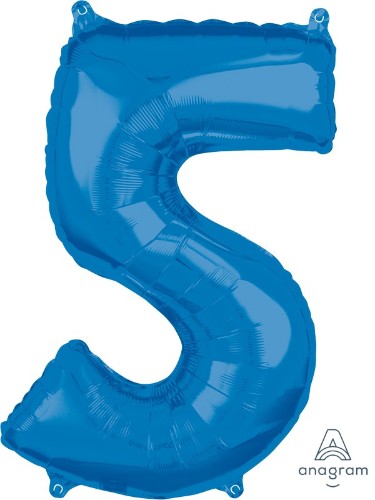 Elegant blue numeral 5 mid-size decor, perfect for events, home styling, and milestone celebrations.