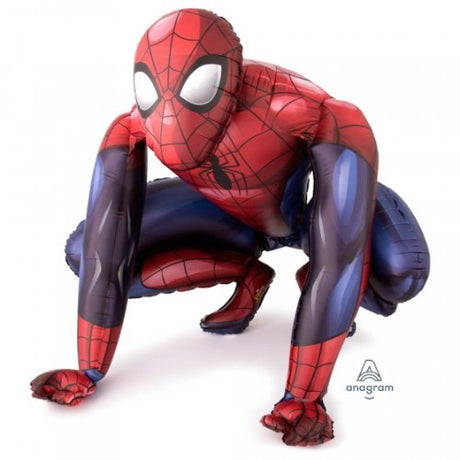 91cm Spider-Man Airwalker balloon, perfect for celebrations, featuring an animated design that delights any superhero fan.