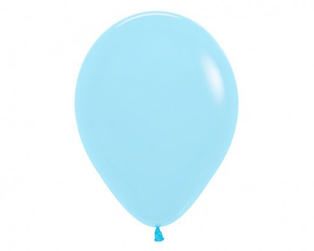 90cm pastel matte blue latex balloons in a 2-pack, perfect for elegant decor at any celebration.