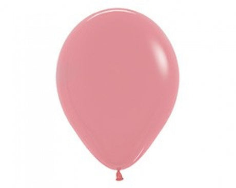 Pack of 50 12cm rosewood latex balloons, perfect for adding elegance to any celebration.