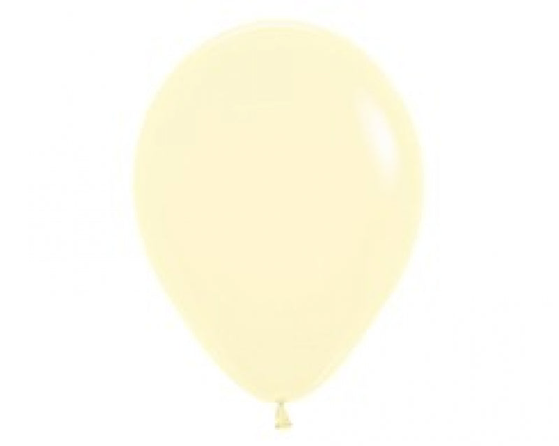 90cm Pastel Matte Yellow Latex Balloons 2pk - Pack of 2