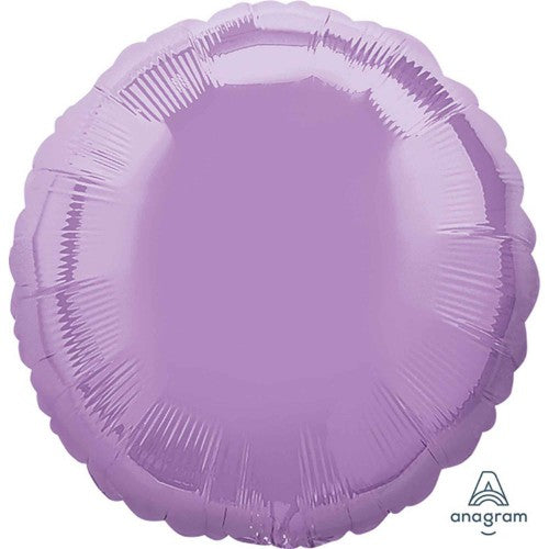 Pearl lavender circle balloon, 45cm, perfect for elegant celebrations like birthdays and weddings.
