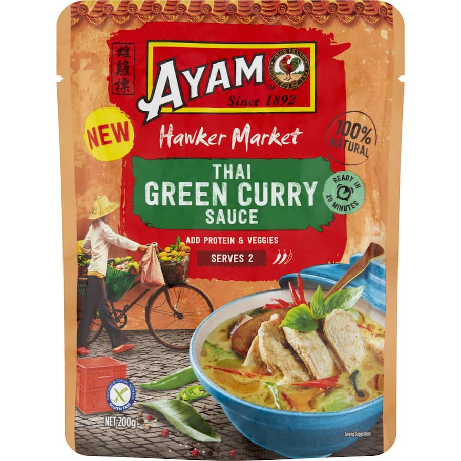 Ayam Curry Sauce Hawker Market Thai Green Packet 200g
