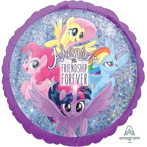 Vibrant 45CM My Little Pony foil balloon with holographic design, perfect for themed parties and celebrations.
