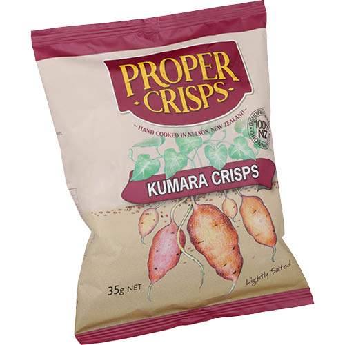 Proper Crisps Lightly Salted Kumara Crisps 18 x 35g