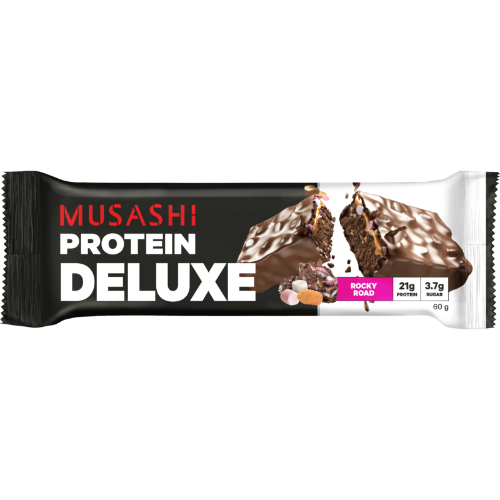 Musashi Rocky Road Flavour Deluxe Protein Bar 12 x 60g