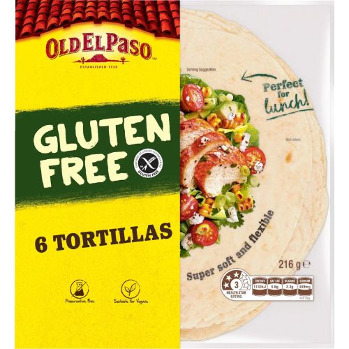 Gluten Free Tortillas Old El Paso 6 Pack