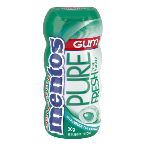 Mentos Pure Fresh Spearmint Flavour Sugarfree Gum 10 x 30g