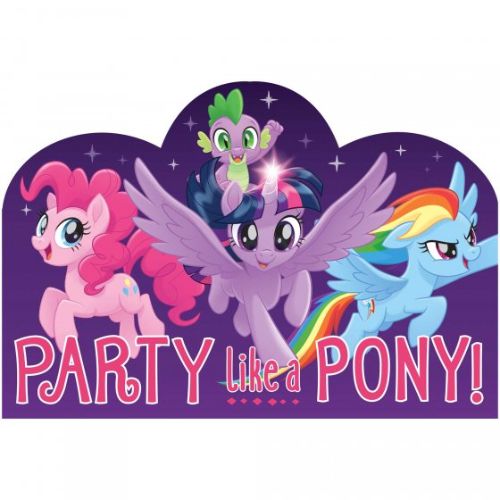 Colorful My Little Pony postcard invitations for magical celebrations, perfect for kids' birthday parties and playdates.