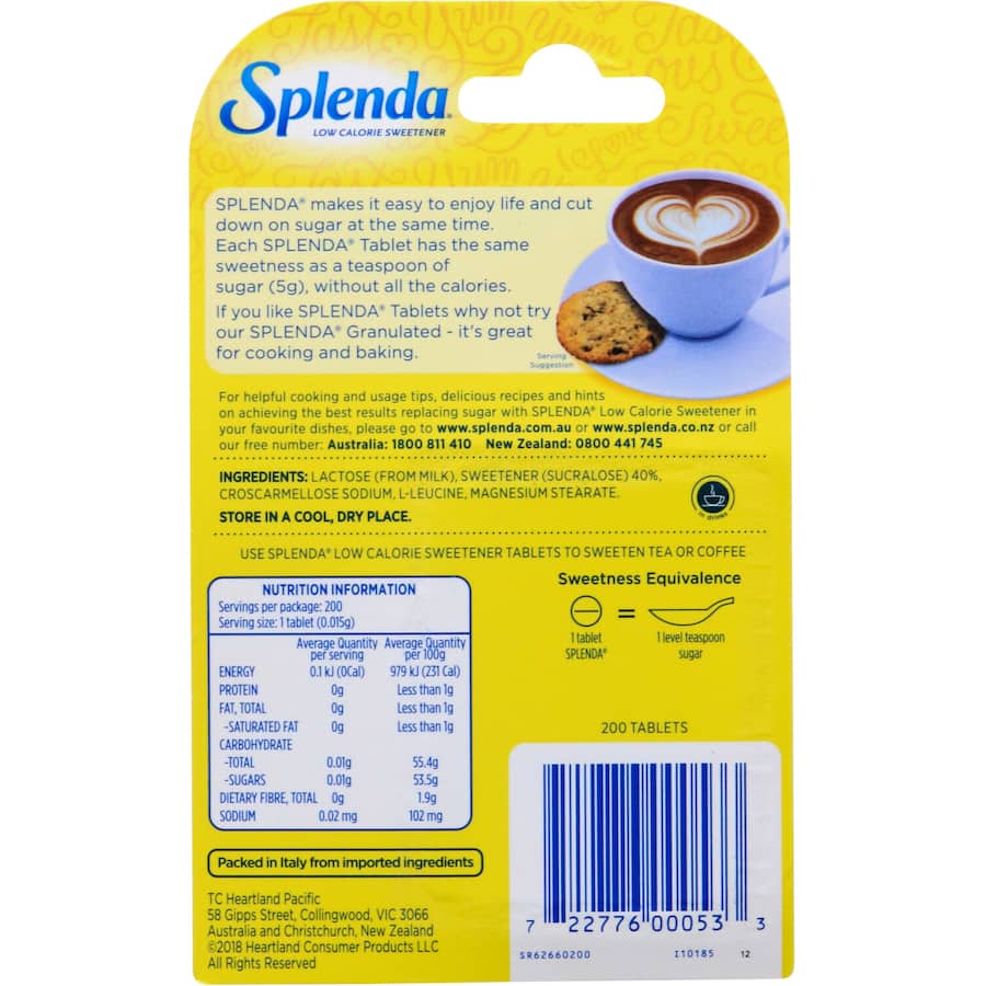 Splenda Sweetener Tablets 200pack