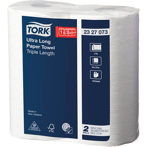 Tork 2327073 Kitchen Towel 2Ply Twin Pack 2 x 156