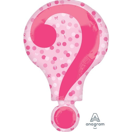 Vibrant Supershape XL Gender Reveal Balloon, 45cm x 71cm, perfect for parties and photo backdrops.