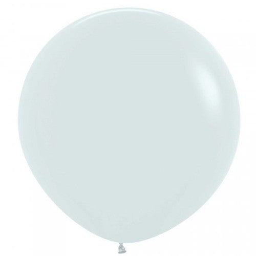 Pack of 3 Sempertex 60cm white latex balloons, perfect for elegant party decorations and events.