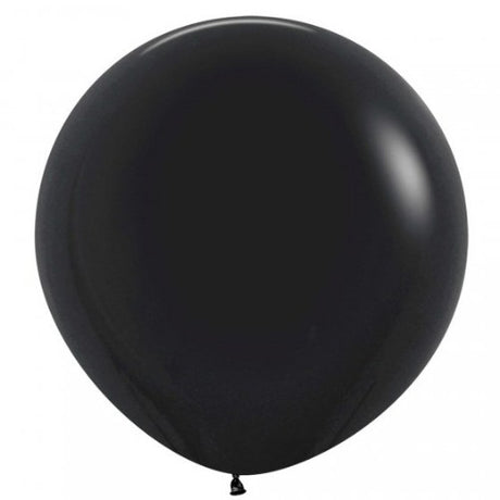 Pack of 3 elegant 60cm black latex balloons, perfect for parties, events, and chic decorations.