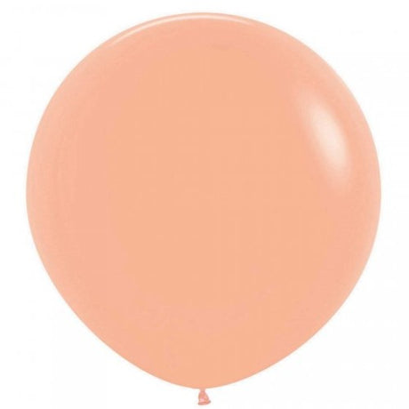 Pack of 3 Sempertex 60cm peach latex balloons, perfect for elegant party decor and celebrations.