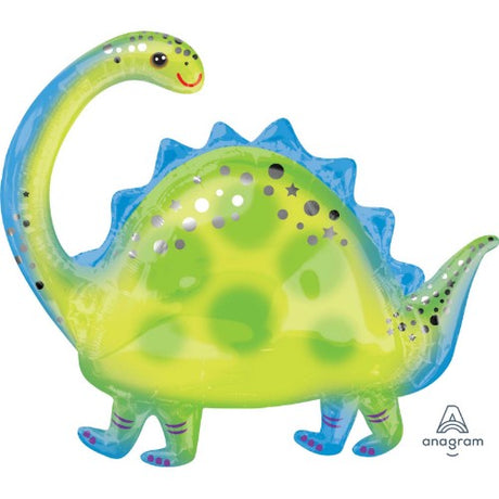 Supershape XL Brontosaurus Balloon, 81cm x 68cm, perfect for dinosaur-themed parties and celebrations.