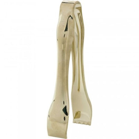Stylish gold plastic candy tongs, 6.5 inches, perfect for serving candies at parties and events.