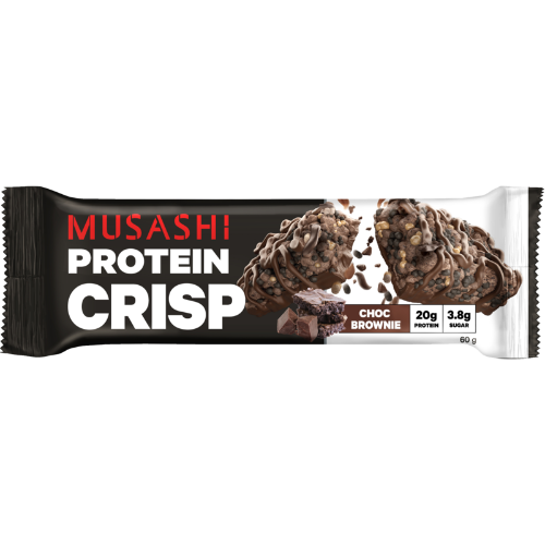 Musashi Choc Brownie Protein Crisp Bar 12 x 60g